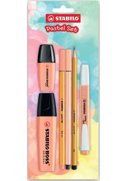 Fosforlu Kalem Tek Renk Pastel Set 6 Lı Turuncu 70/126-6