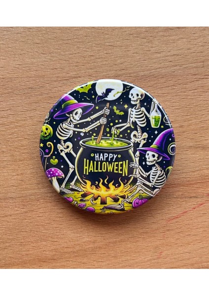 Accessories Cadılar Bayramı Halloween Temalı 58MM Metal Rozet 5 Adet fırsatları