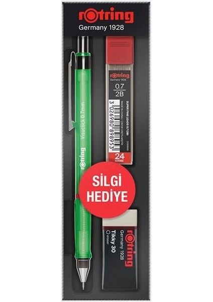 Okul Seti Visuclick Versatil/min Silgi 0.7 mm Yeşil RO-VK07