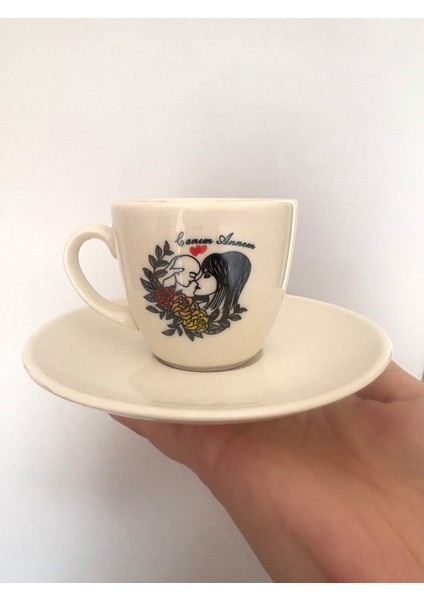 Anneler Günü Hediyesi Türk Kahvesi Fincanı Tekli 1 Adet Kutuda Türk Fincanı Konsept