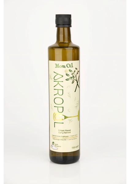 Hamileler Için Soğuk Sıkım Erken Hasat Natürel Sızma Zeytinyağı - Organik Zeytinyağı 750 ml Cam Şişe