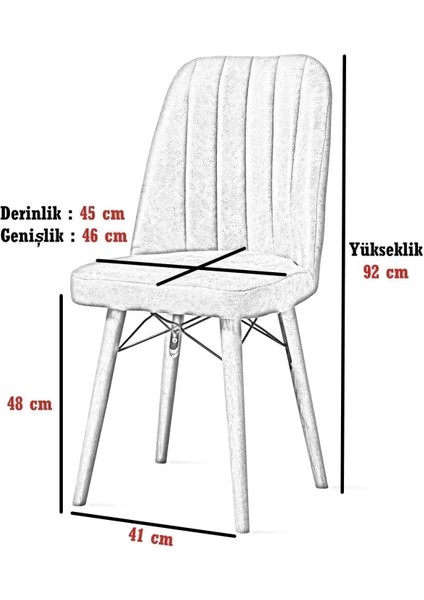 Mutfak Masası Takımı | 6 Kişilik Açılır Masa Sandalye Takımı | Salon Masası Takımı | Yemek Masası Takımı | Masa Takımı - Krem Renk