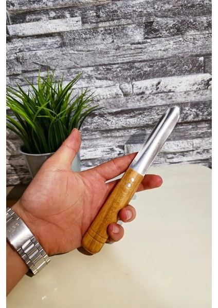 Ahşap Saplı Yerli Kabak. Patlıcan ve Sebze Oyacağı 1 Adet modelleri