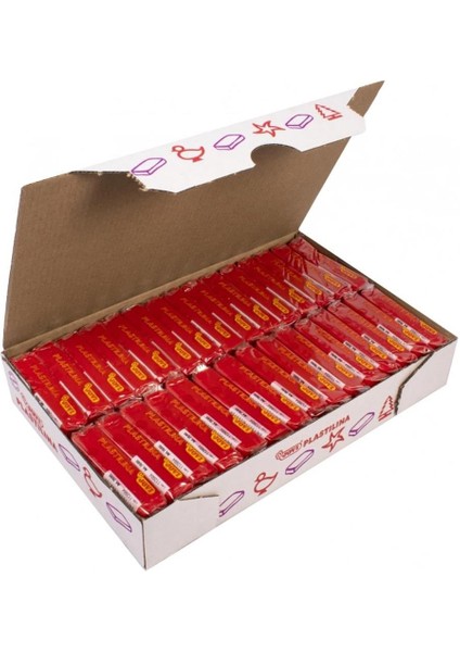 Oyun Hamuru Plaka 30 Lu 50 gr Kırmızı 70/05