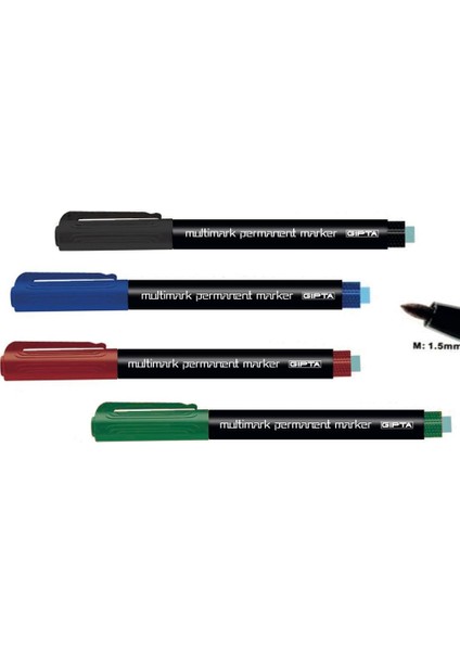 Asetat Kalemi Permanent Marker M Seri Mavi F1536