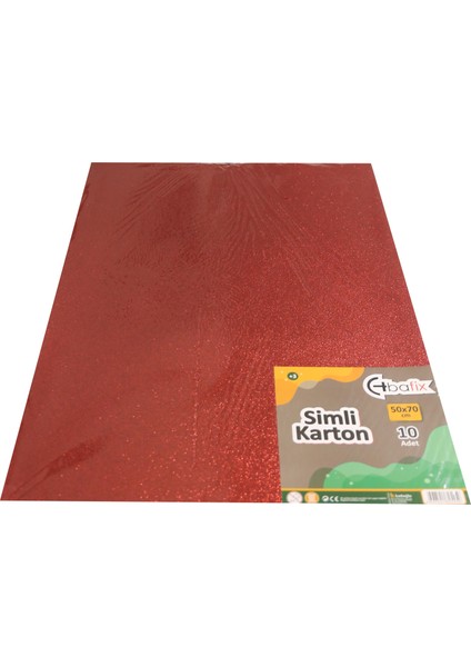 Simli Karton 50X70 Kırmızı