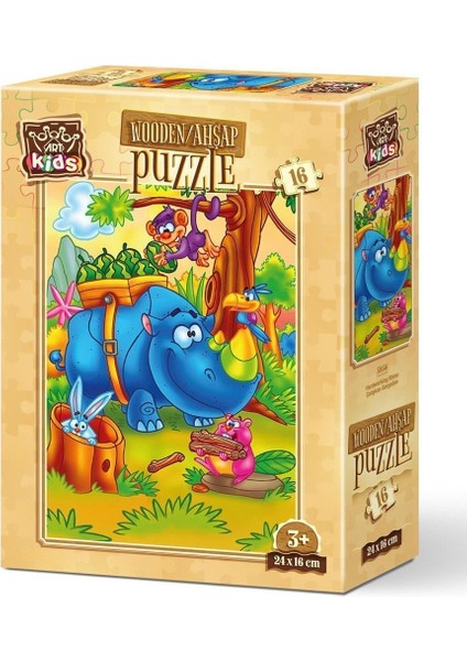 Puzzle 16 Parça Çalışkan Gergedan 5856