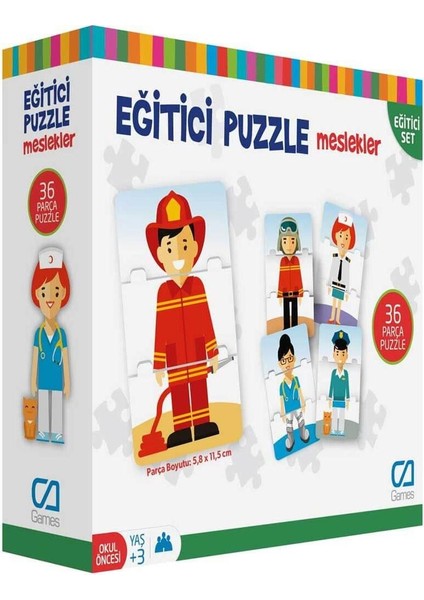 Ca Eğitici Puzzle Meslekler 5030