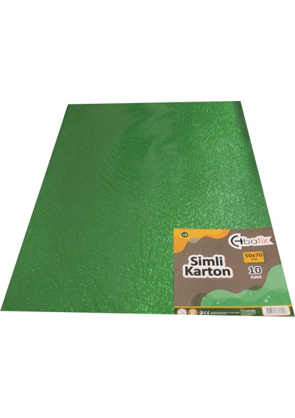 Simli Karton 50X70 Yeşil