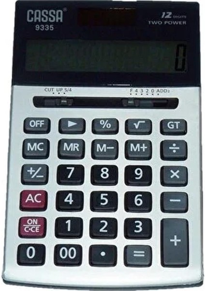 Hesap Makinesi Elektronik 12 Hane Siyah 9335