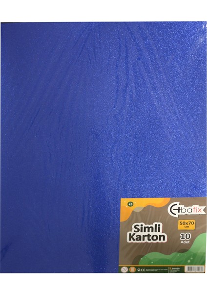 Simli Karton 50X70 Mavi