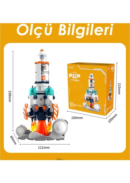 Jaki Mini Space Serisi/uzay ROKETI-JK8508 (+302 Parça) Oyuncak Yapım Seti