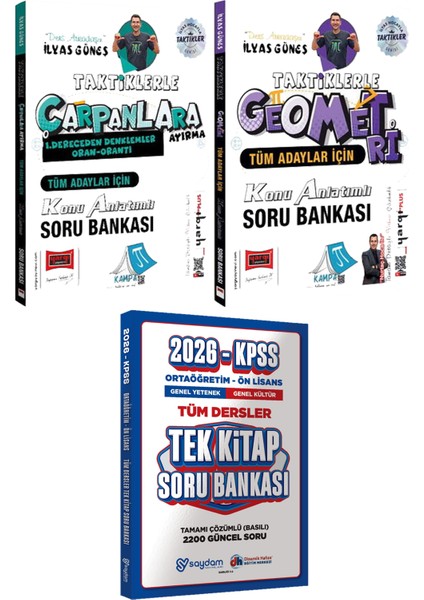 Taktiklerle Çarpanlara Ayırma Geometri Ilyas Güneş - Ortaöğretim Ön Lisans Tek Kitap Soru