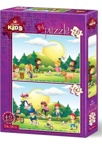 Puzzle 35+60 Parça Oyun Zamanı 4497