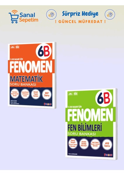 6. Sınıf Matematik + Fen Bilimleri (B Set) Soru Bankaları