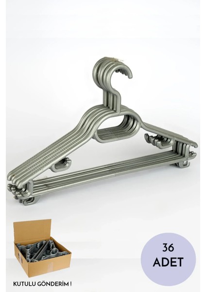 Kırılmaz 36 Adet Büyük Boy Kalın Elbise Askısı, Kaban, Mont, Kazak , Kışlık Kalın Kıyafet Askıs