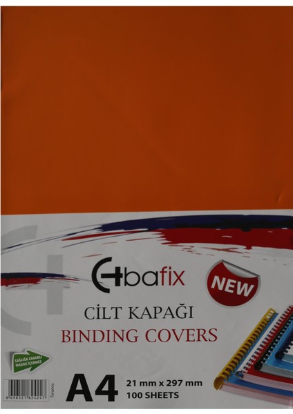 Cilt Kapağı Plastik Opak A4 160 Mıc Turuncu