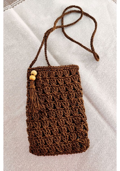 El Örgüsü Kahverengi Hasır Çanta – Bohem Yaz Omuz Çantası, Günlük Şık Plaj Çantası Kadın fiyatları