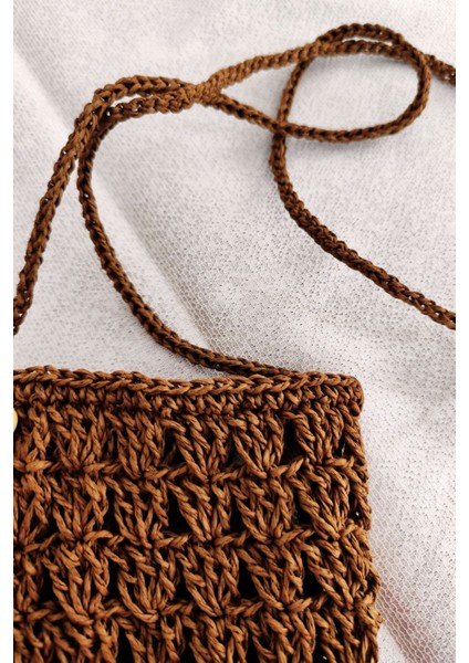 El Örgüsü Kahverengi Hasır Çanta – Bohem Yaz Omuz Çantası, Günlük Şık Plaj Çantası Kadın modelleri