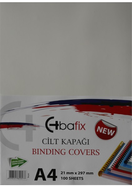 Cilt Kapağı Plastik Opak A4 160 Mıc Beyaz