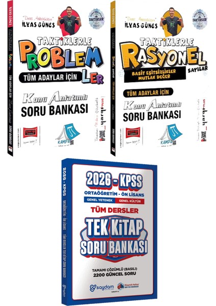 Taktiklerle Problemler Rasyonel Sayılar Ilyas Güneş - Ortaöğretim Ön Lisans Tek Kitap Soru