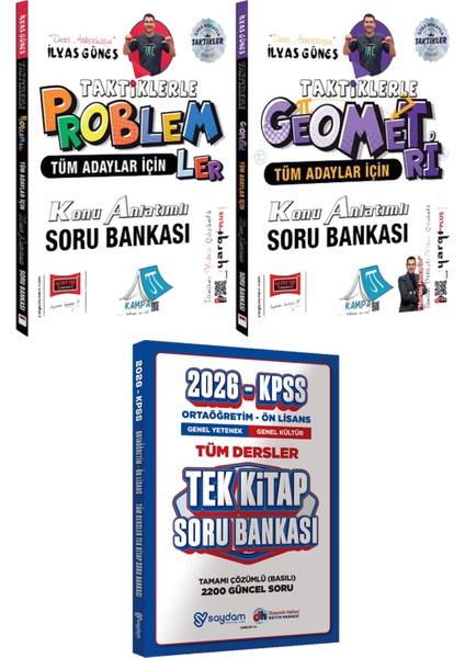 Taktiklerle Problemler Geometri Ilyas Güneş - Ortaöğretim Ön Lisans Tek Kitap Soru