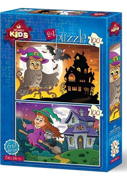 Puzzle 2X100 Parça Baykuş ve Tatlı Cadı 4517