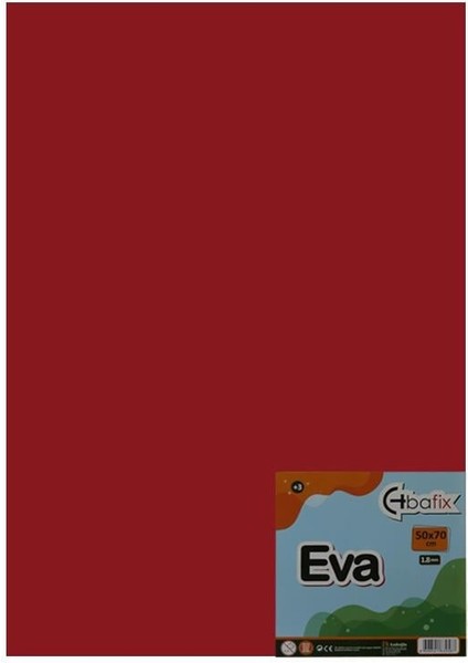 Eva Düz Renk 50X70 Kırmızı