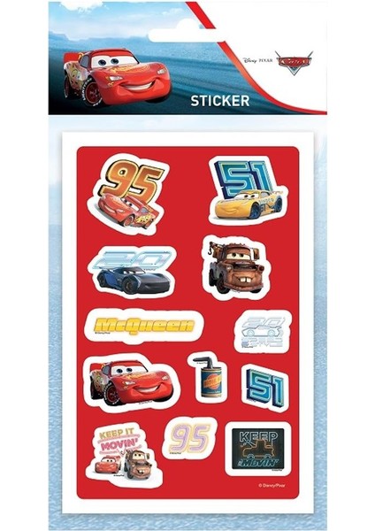 Cars Puffy Sticker Orta Boy