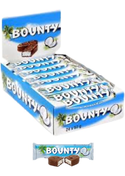 Bounty Hindistan Cevizli Çikolata 57 G * 24 Adet fiyatları