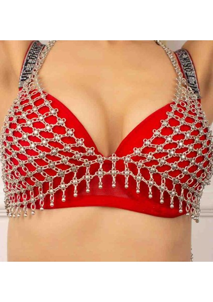 Gümüş Kaplama Çelik El Işçiliği Tasarım Kadın Vücut Aksesuari