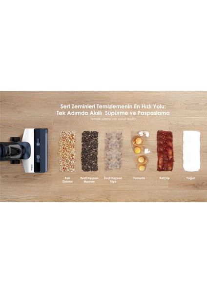 Tıneco Akıllı Islak & Kuru Kablosuz Şarjlı , Kablosuz Dikey Şarjlı Floor One S5 Süpürge