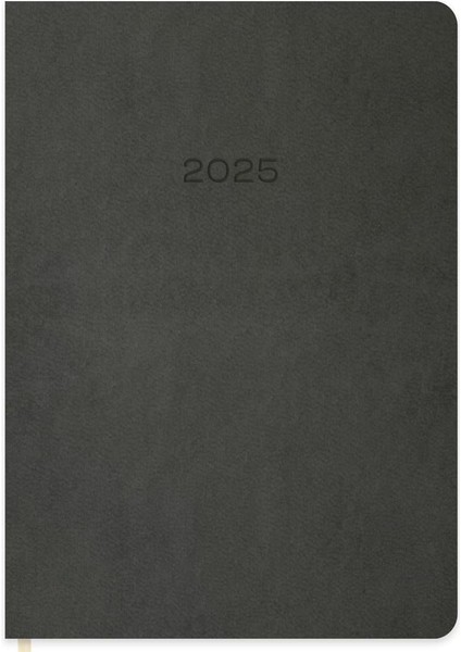 Günlük Termo Deri Ajanda Gri 16X24 2025