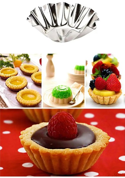 12 Adet Paslanmaz Mini Kek Kalıbı, Cupcake, Tart, Tartolet, Brownie, Topkek, Muffin Kalıbı fiyatları