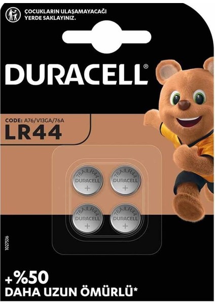 Lityum Düğme Pil 3 V 4 Lü LR44