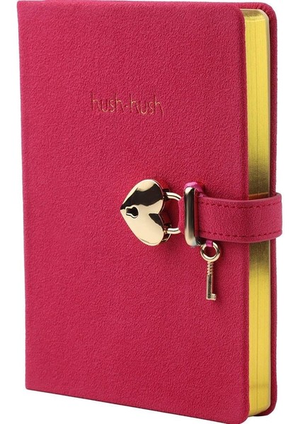 Defter Hush Hush Kilitli 13X18 80 gr 160 Yp Çizgili Fuşya 1330