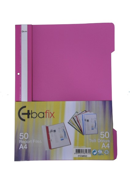 Telli Dosya Plastik Xl Pembe A4