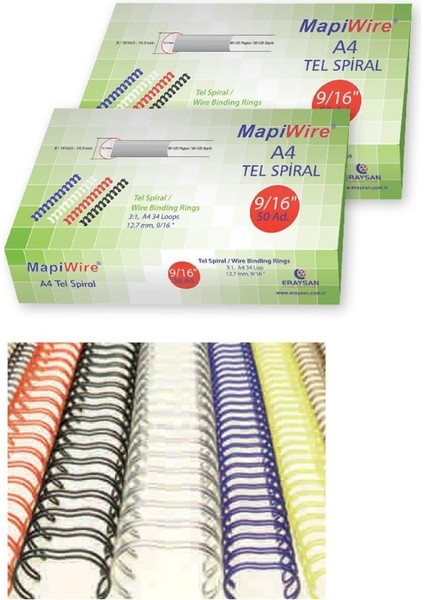 Spiral Tel 3:1 Aralık 60-75 Yp 100 Lü 7/16 Beyaz 210 05 00