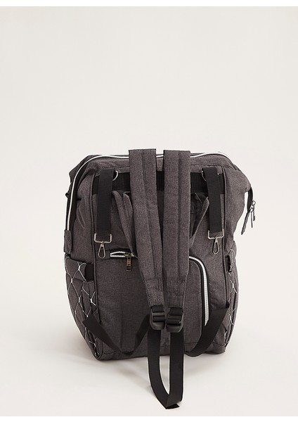 Mamma Premium / Smile Anne Bebek Bakım Sırt Çantası Termal Biberonluk ve Bebek Arabası Askı Aparatı Hediyeli