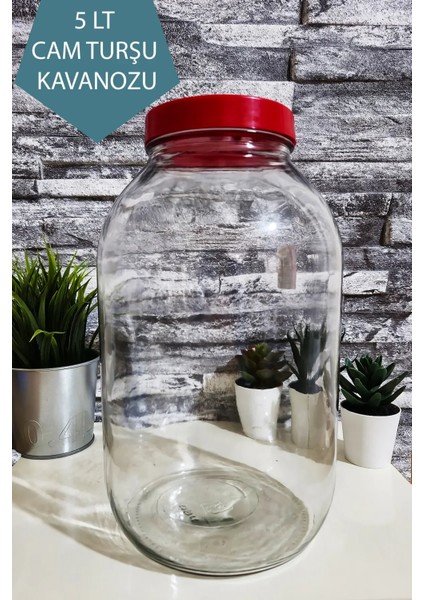 5 Litre Kapaklı Cam Turşu ve Bakliyat Reçel Saklama Kavanozu fiyatları