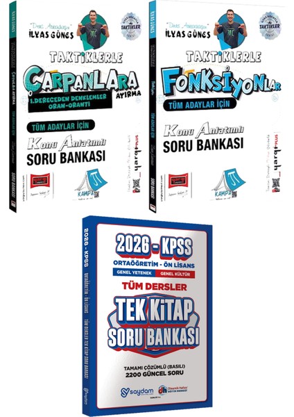 Taktiklerle Çarpanlara Ayırma Fonksiyonlar Ilyas Güneş - Ortaöğretim Ön Lisans Tek Kitap Soru