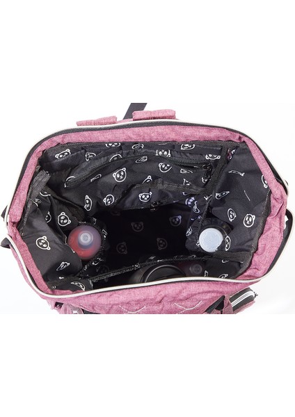 Mamma Premium / Smile Anne Bebek Bakım Sırt Çantası Termal Biberonluk ve Bebek Arabası Askı Aparatı Hediyeli