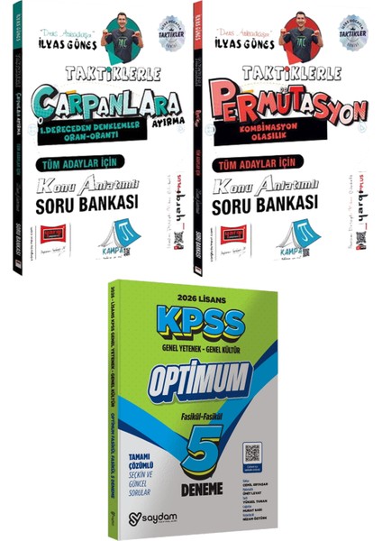 Taktiklerle Çarpanlara Ayırma Permütasyon Kombinasyon Ilyas Güneş - Lisans Optimum 5 Deneme
