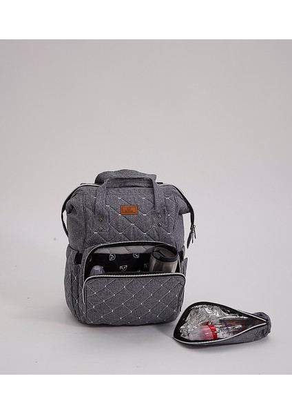 Mamma Premium / Smile Anne Bebek Bakım Sırt Çantası Termal Biberonluk ve Bebek Arabası Askı Aparatı Hediyeli fiyatları