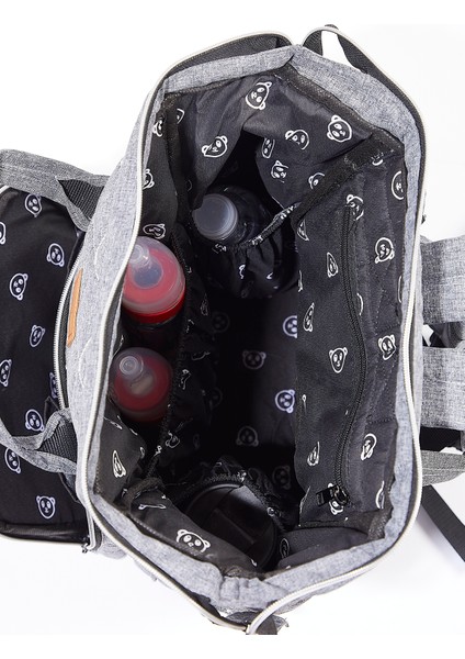 Mamma Premium / Smile Anne Bebek Bakım Sırt Çantası Termal Biberonluk ve Bebek Arabası Askı Aparatı Hediyeli