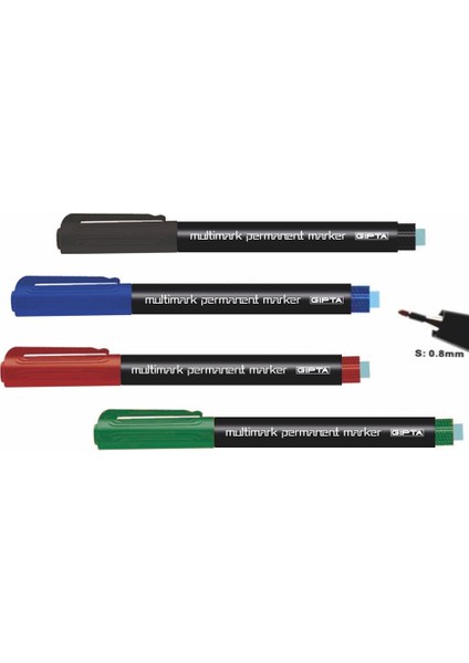 Asetat Kalemi Permanent Marker S Seri Kırmızı F1542