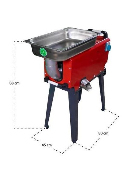 BS1K 3000 Devir 400 Kg/h Salça Makinası 3 Hp 220V modelleri