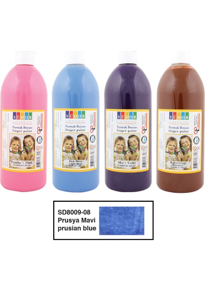 Parmak Boyası 500 ml Prusya Mavi SD8009-08