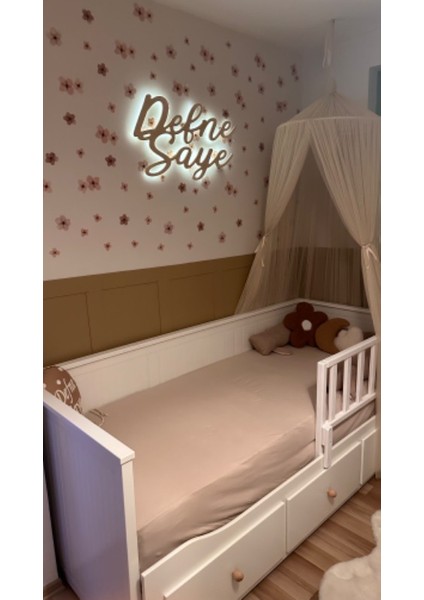 100X50 cm Yatak Kenarına Geçmeli, Divan Hemnes Uyumlu Yatak Bariyeri