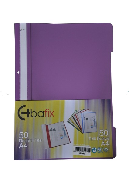 Telli Dosya Plastik Xl Mor A4